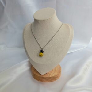 Glass Bee Pendant Necklace