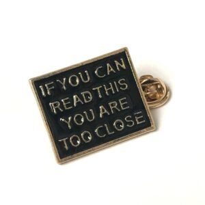 Social Distancing Brooch - Accessories, Clothes Pin, Funny Brooch, Funny Pin, Gold Brooch, Black Brooch, Clothes Clip, Clips, Jewellery