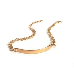 Fine Jewellery Gold Plated Bracelet - Gold Jewellery, Accessories, Fine Bracelet, Gold Curve Bracelet, Gold Chain Bracelet, Gold Bracelet