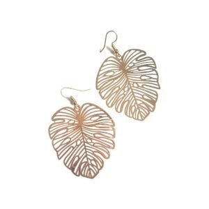Gold Leaf Drop Earrings