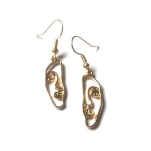 Abstract Face Line Art Drop Earrings