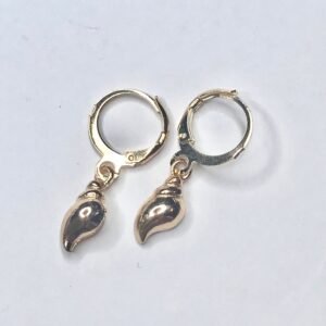 Gold Plated Shell Drop Earrings