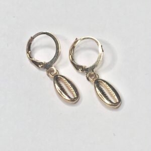 Gold Shell Drop Earrings
