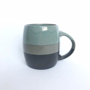 Large Green Striped Mug - Coffee Cup, Gifts For Her, Herbal Tea Cup, Black Mug, Grey Mug, Stripy Mug, Stripes,Girly Mug, Green Mug