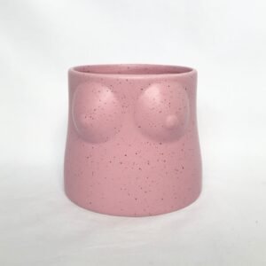 Pink Speckled Abstract Body Plant Pot - Art Feminist Plant Pot, Liberal Art Decor, Novelty Decor ,Funky Decor, Pink Home Decor, Plant Decor