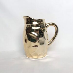 Gold Reflective Ceramic Jug - Gold Jug, Gold Vase, Flower Arranging, Decorative Jug, Homeware, Flowers, Gold Home Decor, Gold Mirrored Vase