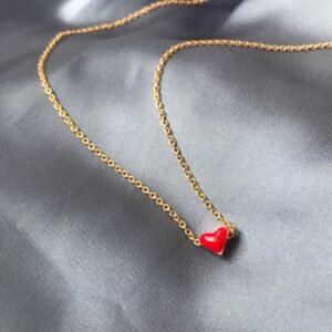 Gold Heart Necklace - Medallion, Jewellery, Accessories, Pendant Necklace, Drop Necklace, Charm Necklace, Heart Charm Necklace, Gold Heart