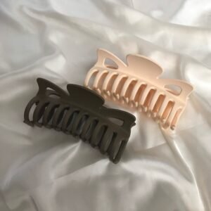 2 Hair Clamps - Hair Clip, Neutral Hair Accessories, Peach Hair Claw, Brown Hair Claw, Fashion Acessories, Minimalistic Hair Clips, Neutral
