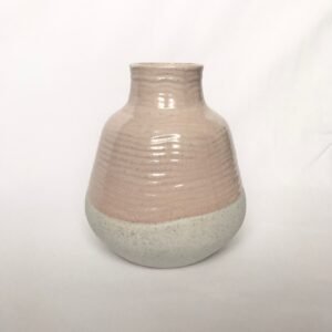 Two Tone Ceramic Vase - Textured Vase, Dip Vase, Decorative Vase, Homeware, Flowers, Rustic Decor, Neutral Decor, Neutral Home Decor,Natural