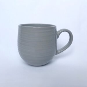 Large Grey Ridgid Mug - Coffee Cup, Gifts For Her, Herbal Tea Cup, Stripy Mug, Stripes, Grey Round Mug, Cute Mug, Large Tea Mug, Big Tea Mug