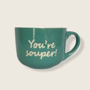 Large Green Soup Mug - Soup Mug, Coffee Cup, Gifts For Her, Herbal Tea Cup, Slogan Mug, Cute Tea Cup, Large Soup Mug