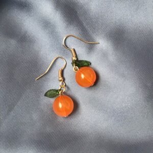 Little Orange Fruit Drop Earrings