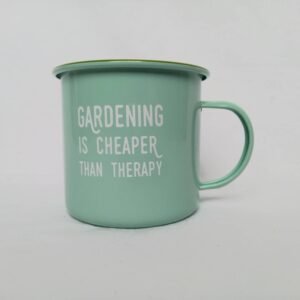 Green Gardener Design Tin Mug - Green Mug, Positive Mug, Coffee Cup, Gifts For Her, Gardening Mug, Garden Mug, Cute Mug