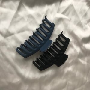 2 Hair Clamps - Hair Clip, Blue Hair Accessories, Black Hair Claw, Blue Hair Claw, Fashion Acessories, Minimalistic Hair Clips, Neutral
