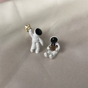 Astronaut and Star Stud Earrings