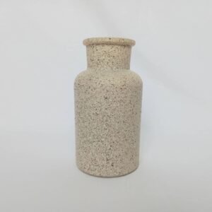 Speckled Cream Painted Glass Vase - Speckled Vase, Cream Vase, Flower Arranging, Decorative Vase, Neutral Homeware, Flowers, Home Decor
