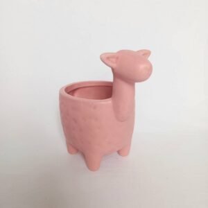 Baby Pink Llama Plant Pot - Animal Plant Pot, Llama Decor, Novelty Decor ,Funky Decor, Pink Home Decor, Pink Plant Decor, Funny Plant Pot