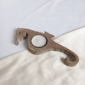 Wooden Seahorse Tealight Holder - Decorative Tealight Holder, Rustic Decor, Art Deco Style, Homeware Gift, Candle Holder, Costal Decor,Ocean