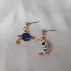 Astronaut on the Moon Stud Earrings