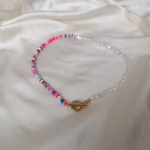 Faux Pearl Necklace - Pearl Jewellery, Accessories, Funky Necklace, Bead Necklace, Rainbow Necklace, Cute Necklace, Fashion Jewellery
