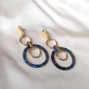 Gold Hoop Drop Earrings