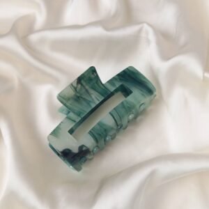 Green Hair Clamp- Hair Clip, Green Hair Accessories, Green Hair Claw, Minimalistic Hair Clips, Funky Hair Clip, Green Hair Clips In The UK