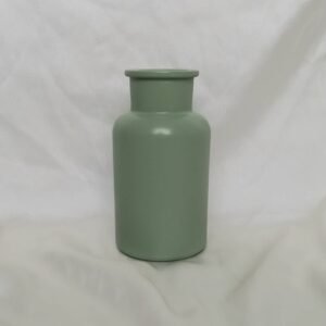 Sage Green Painted Glass Vase - Sage Green Vase, Neutral Vase, Flower Arranging, Decorative Vase, Neutral Homeware, Flowers, Home Decor