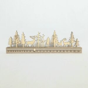 Wooden Reindeer Christmas Countdown - Advent Calendar, Reindeer Decor, Xmas Decoration, Christmas Decor, Days Until Christmas, Winter Decor