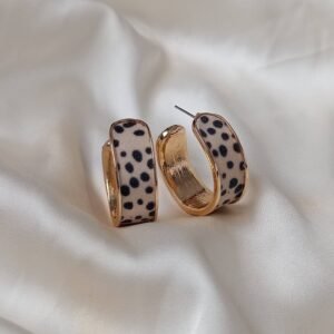 Leopard Print Hoop Earrings