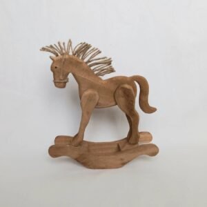 Wooden Rocking Horse Christmas Decoration - Horse Xmas Decoration,Wooden Horse Christmas Decor,Christmas Horse Lover Gift,Christmas Horse