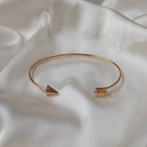 Gold Arrow Bangle Bracelet - Gold Jewellery,Accessories,Gold Bangle, Bangle Jewellery,Minimal Bangle Bracelet,Gift For Her,Modern Jewellery