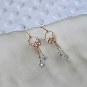 Gold Butterfly Drop Earrings