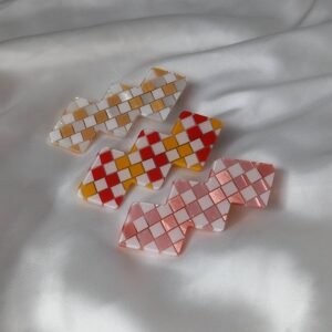 Set of 3 Retro Hair Clips - Hair Clip, Funky Hair Accessories, 70's Accessories, Fashion Acessories, Minimalistic Hair Clips, Neutral