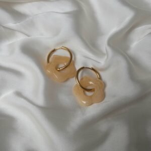 Gold Chunky Retro Hoop Earrings