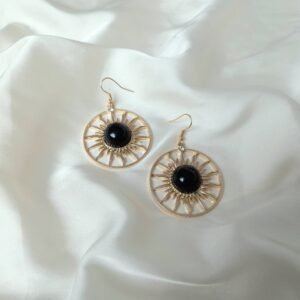 Gold Sun Disc Earrings – Boho Statement Drops