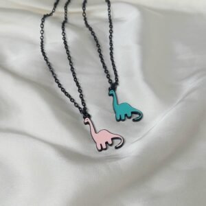2 Piece Dinosaur Friendship Necklace Set - Bestie Necklace,Matching Necklaces,2 Best Friends Necklace,Novelty Friendship Necklace Set,Gift