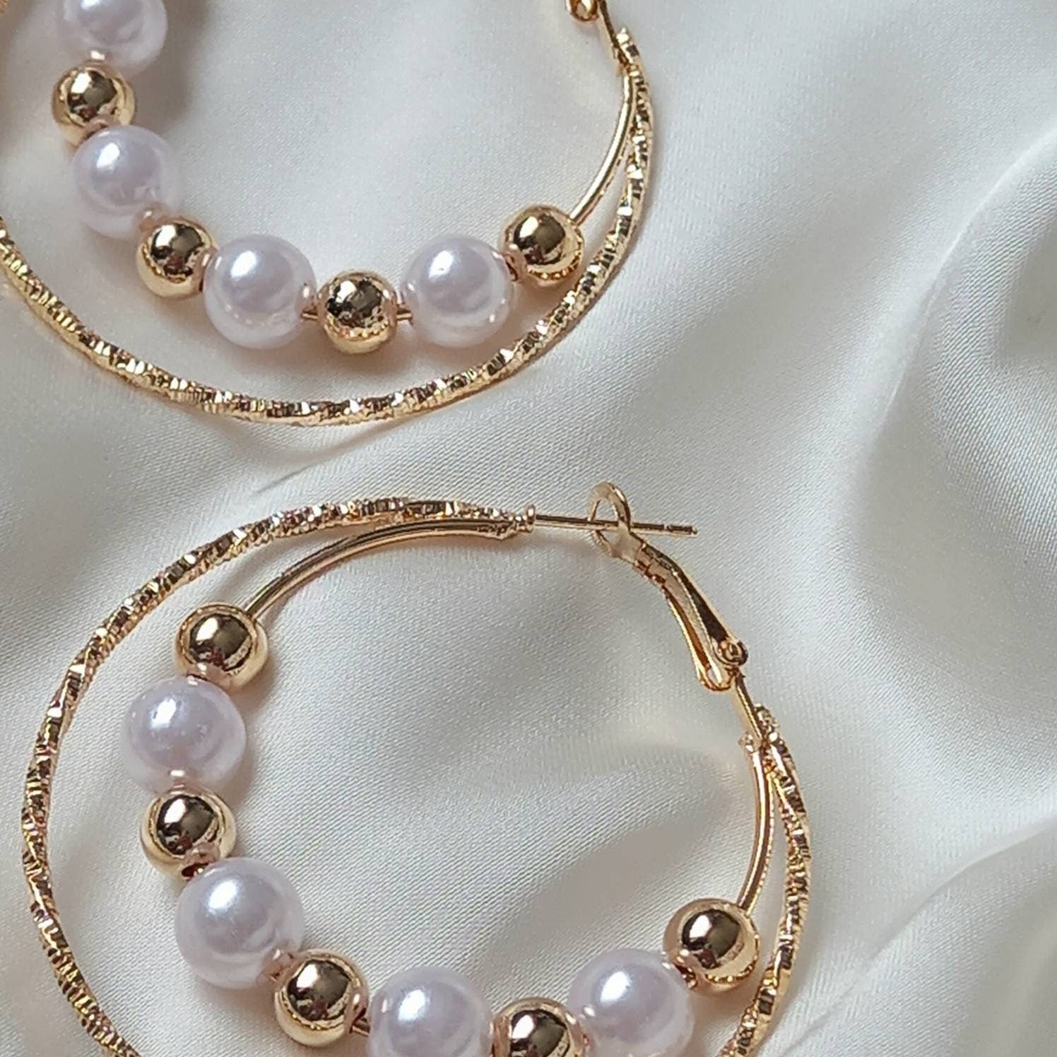 Gold hoop earrings