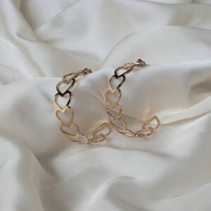 Gold Chain Link Hoop Earrings