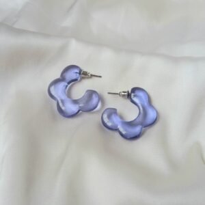 Blue Flower Drop Earrings