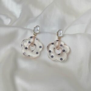 Spotty Flower Drop Earrings