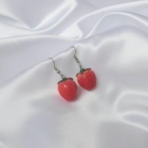 Red Strawberry Drop Earrings