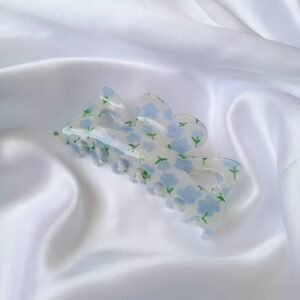 Large Blue Flower Hair Claw - Blue Hair Clip,Blue Hair Accessories,Blue Hair Claw,Flower Hair Clips,Funky Hair Clip,Hair Clips In The UK