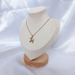 Gold Balloon Dog Chain Necklace - Gold Necklaces In The UK, Gold Dog Necklace, Dog Jewellery In The UK, Dog Lover Gift, Dog Lover Jewellery