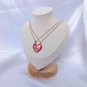 2 Piece Heart Friendship Necklace Set - Bestie Necklace,Matching Necklaces,2 Best Friends Necklace,Novelty Friendship Necklace Set,Gift