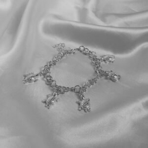 Silver Turtle Charm Bracelet