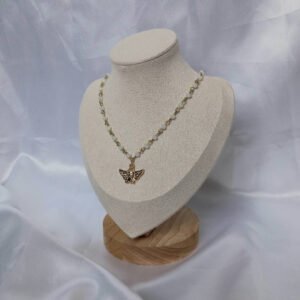 Gold Angel Charm Necklace - Bead Necklaces,Angel Necklaces,Bead Jewellery,Angel Jewellery,Gold Necklaces In The UK,Gold Jewellery In The UK