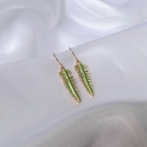 Gold Leaf Drop Earrings