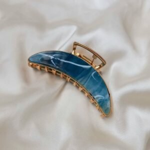 Small Blue Hair Claw - Blue Hair Clip,Blue Hair Accessories,Blue Hair Claw In The UK,Curved Hair Clips,Funky Hair Clip,Hair Clips In The UK