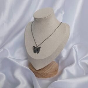 Silver Butterfly Charm Necklace - Chain Necklaces,Butterfly Necklaces,Silver Butterfly,Silver Necklaces In The UK,Silver Jewellery In The UK