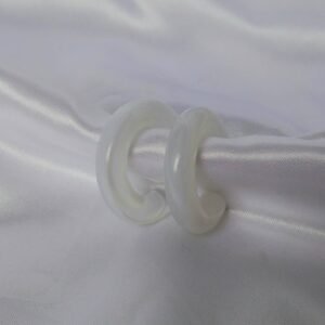 Chunky White Resin Hoop Earrings